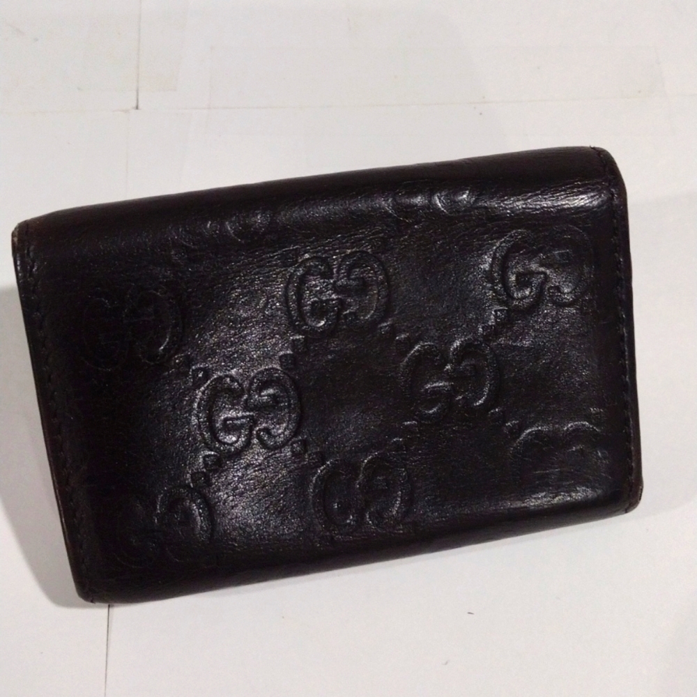 Gucci Women's Guccissima Leather Brown & Gold 6 Keys Case Holder - Accessory - Picture 5 of 13